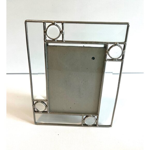 Geometric Glass & Metal Picture Frame 5" x 7" - Picture 7 of 13